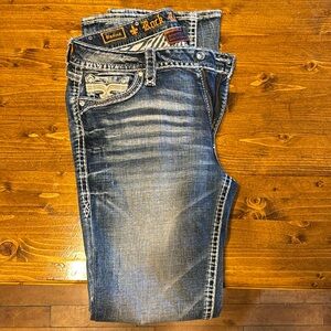 Rock Revival Jeans, worn once.